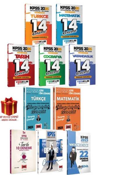 Yediiklim Yayınları 2026 Yediiklim Ortaöğretim Ön Lisans Deneme Seti+Çıkmış S...
