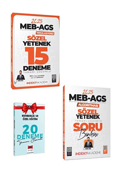 İndeks Akademi 2025 İndeks Akademi MEB AGS Sözel Denemeler+MEB AGS Sözel Yete...
