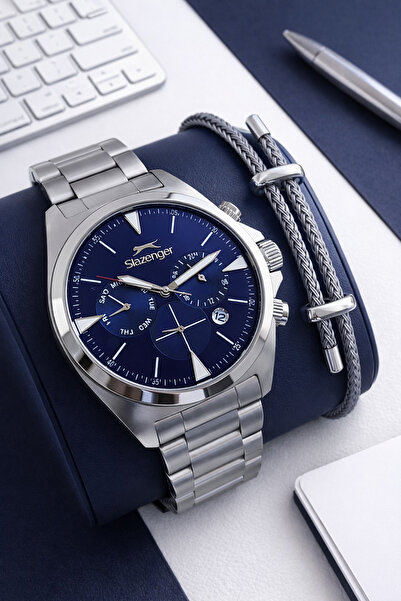 Slazenger Case and Strap Steel 2 Years Warranty 10 Atm Functions Active Men's...