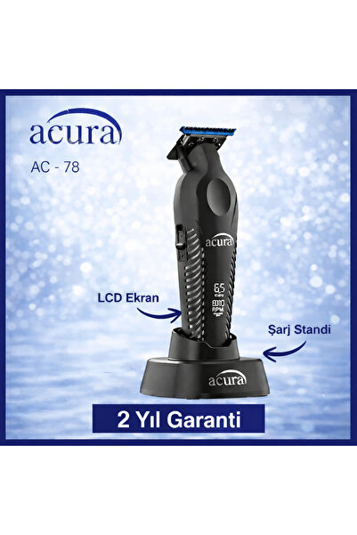 Acura AC-78 Titanyum Seramik Bıçaklı Profesyonel Sakal Ense Tıraş Makinesi