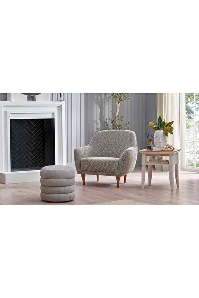 Doğtaş Toscana Berjer Şönil Sarı- Konik Meşe Ayak