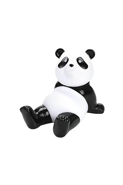 OEM Suport de birou din plastic pentru dispozitive mobile, model panda, alb/n...