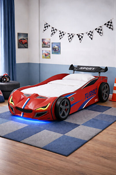 Setay Arabalı Yatak, Turbo GTI Rüzgarlıklı Ledli Arabalı Çocuk Yatağı