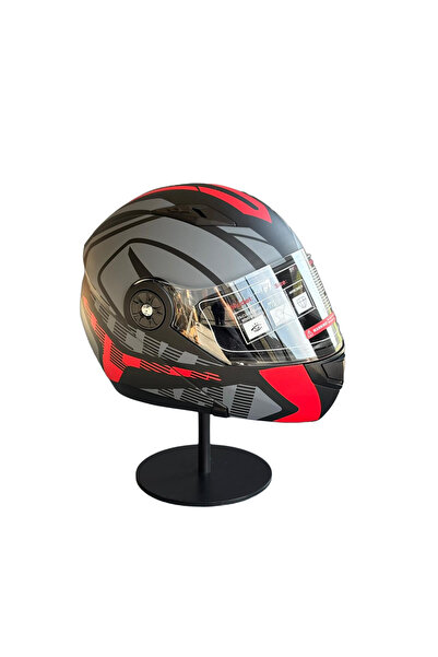 JK20 115 Güneş Vizörlü Çene Açılır Kask Z1 RED