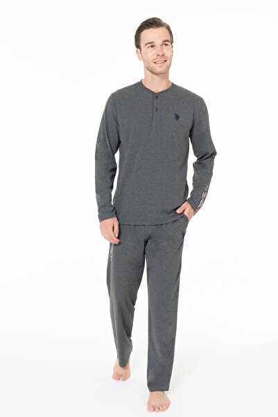 U.S. Polo Assn. 18959 Set de pijamale pentru bărbați mărime mare-ANTRACIT-L