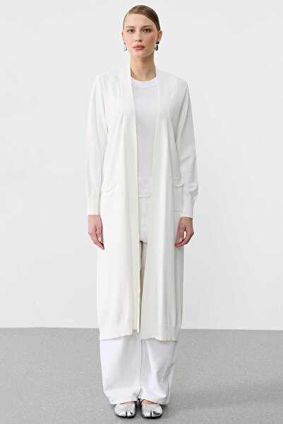 Tığ Triko SOSİS CEPLİ BASIC RAYON HIRKA EKRU