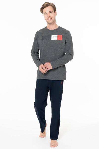 U.S. Polo Assn. Ανδρικό χειμερινό σετ οικιακής ένδυσης από χτενισμένο βαμβάκι...