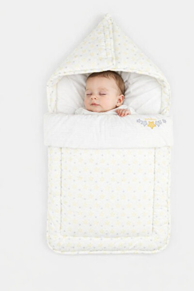 Babydola Ecru Gray Baby Swaddle Sleeping Wrap Blanket 0-3 Months 15391