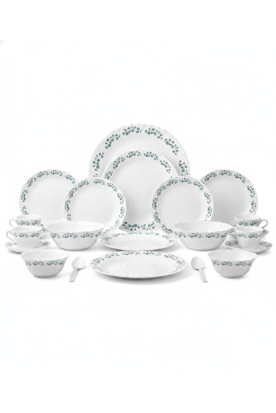 La Opala طقم عشاء أوبالوير كلاسيكي مكون من 44 قطعة - لون لافندر ديو