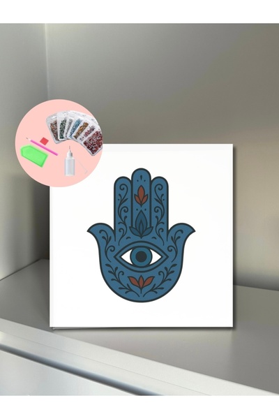 YADA Hamsa - Rhinestone Kit, Diamond painting, Kristal Taş Yapıştırma 20x20 K...