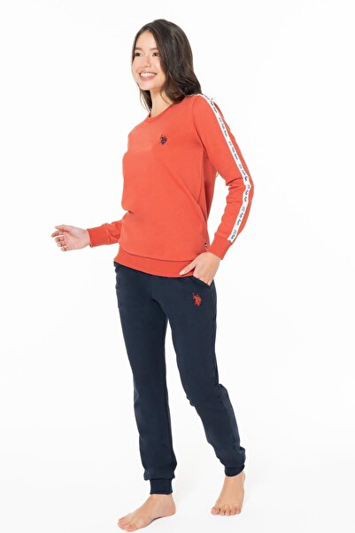 U.S. Polo Assn. Γυναικείο σετ πιτζάμες για το σπίτι με 2 κλωστές, χειμερινό, ...