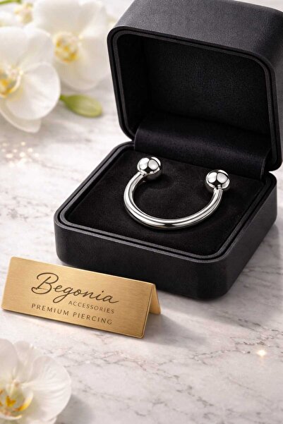 Takıparkxs G23 Titanyum Gümüş Gri 10mm Top Uçlu Septum Piercing