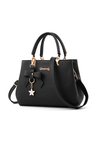 OEM Women's bag with floral pendant, removable shoulder strap, two fixed hand...
