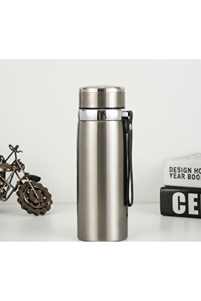 Mihristore ترمس ستانلس ستيل سعة 800 مل مع كوب حراري مفرغ وحزام للتعليق