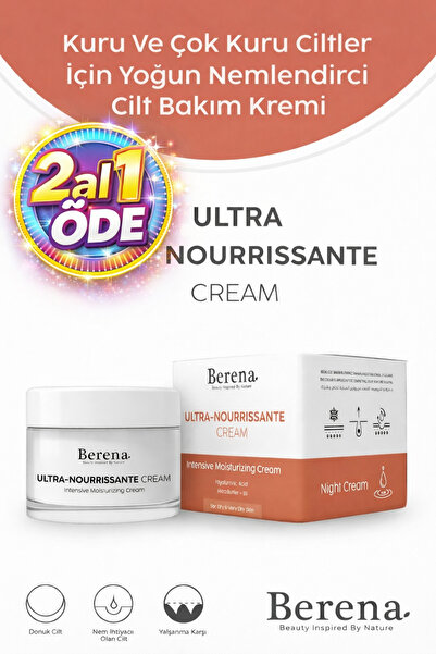 BERENA Kuru Ve Çok Kuru Ciltler Için Nemlendirici Bakım Kremi 50 ml