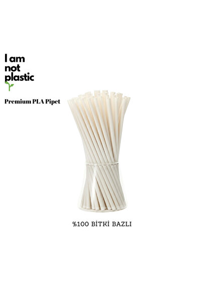 Packoala %100 Bitki Bazlı Biyobozunur Pipet |Vegan| | Premium PLA HORECA Kali...