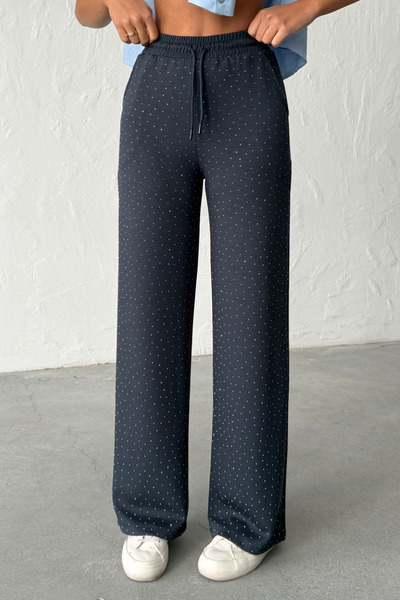 veres Ženske Viva antracit Sa kamenčićima Modal tkanina Široke nogavice Sa ve...