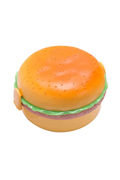 OEM Food container with clip lid, 3 compartments, hamburger model