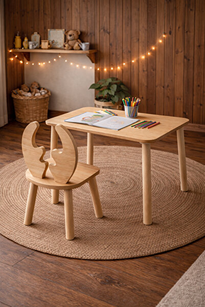 Adenwoodart Montessori Aktivite Çocuk Oyun Masa Sandalyesi Boyama Ve Etkinlik...