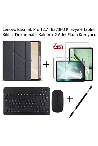 Yesnıce Lenovo Idea Tab Pro 12.7 TB373FU Uyumlu Standlı Kılıf Ve Dokunmatik K...