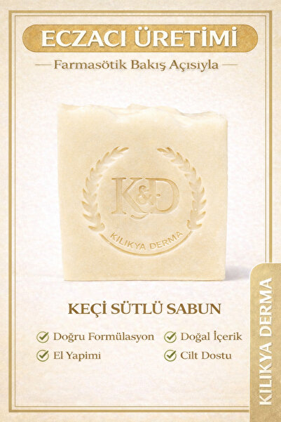 KİLİKYA DERMA Doğal Keçi Sütlü Sabun (Eczacı Üretimi)