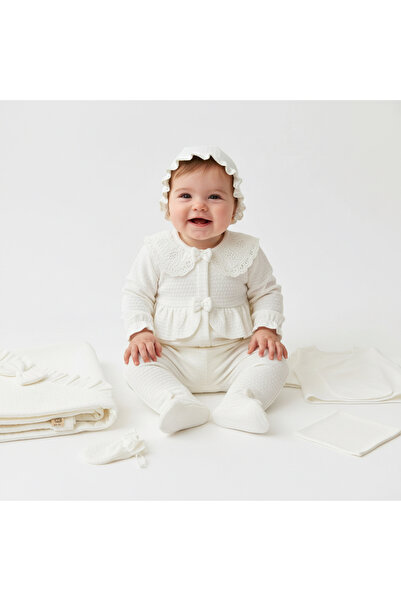 MİLAYS LİFE HOME COLLECTİON KIZ BEBEK DANTELLİ BEYAZ PAPYONLU 10 LU HASTANE Ç...