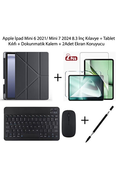 Yesnıce Apple İpad Mini 6 / 7. Nesil Uyumlu Standlı Kılıf Ve Dokunmatik Kalem...