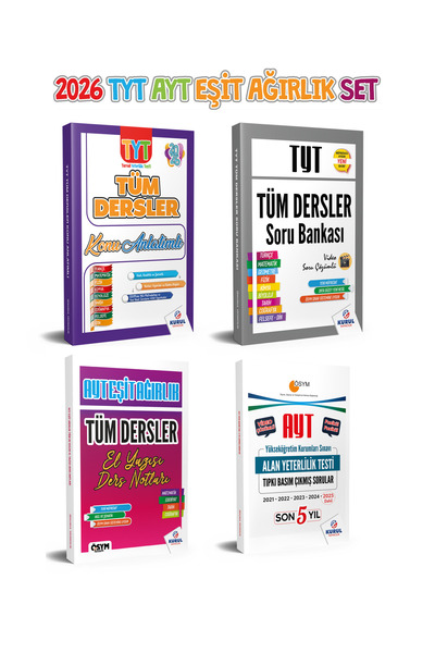 Kurul Yayıncılık 2026 TYT AYT Eşit Ağırlık Full Set Konu Soru Bir Arada 4 Kitap