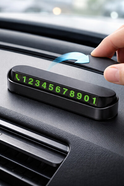 Single Fosforlu Otomobil Park Numaratörü Aç Kapa Numaratör Telefon Numarası A...