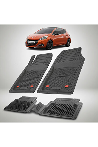 TEAMCAR Covorașe auto tip tavă compatibile cu Peugeot 208 (5 uși, 2012-2015) ...