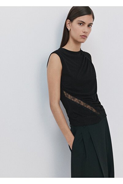 MANGO Woman Büzgülü dar kesim bluz