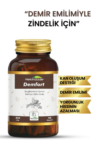 Hekimzade Demfort 90 Kapsül 850mg - Keçiboynuzu Içeren Takviye Edici Gıda