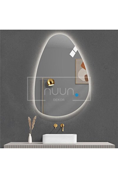 NUUN DEKOR 80x60 cm DOKUNMATİK LEDLİ AYNA -  (DİMMER ÖZELLİKLİ)