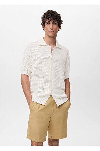 MANGO Man Düğümlü koton gömlek