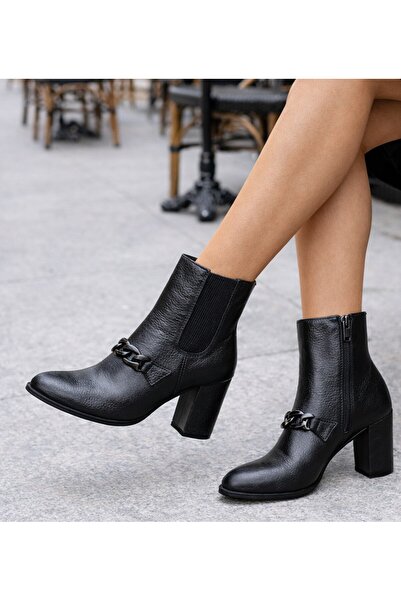 TwoEgoist Women's Genuine Floater Leather Buckle Heeled Classic Boots