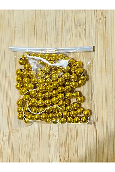 Nazarone Νο:6 Χρυσό Κίτρινο Μεταλλικό Πέρλα Array. 1 Σειρά Περίπου 115-125 Τε...