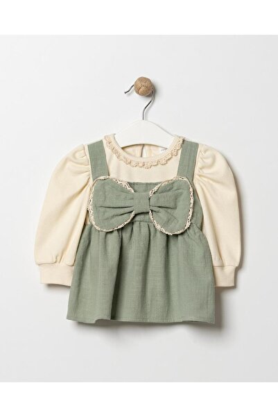 Minim Girls' Dress with Large Bow Detail - Festive - Special Occasion - Casual