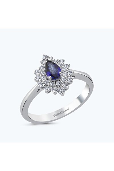 Altınbaş Pırlanta Safir Damla Yüzük