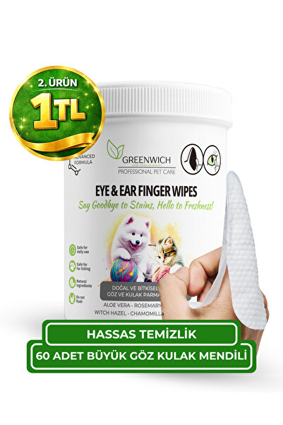 Greenwich Zero Point of Beauty Göz Kulak Çene Pati Büyük Boy Parmak Mendil 60...