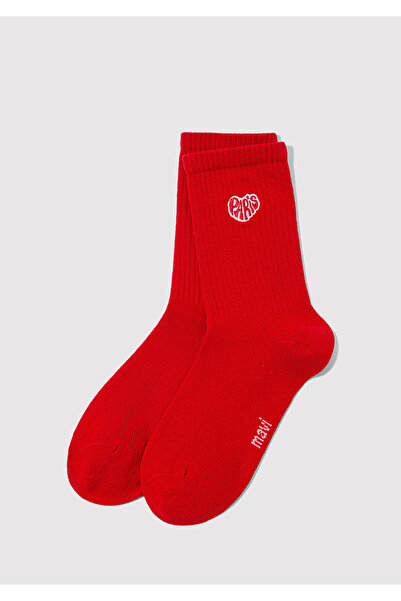 Mavi Paris Embroidered Red Socks 1913789-30648