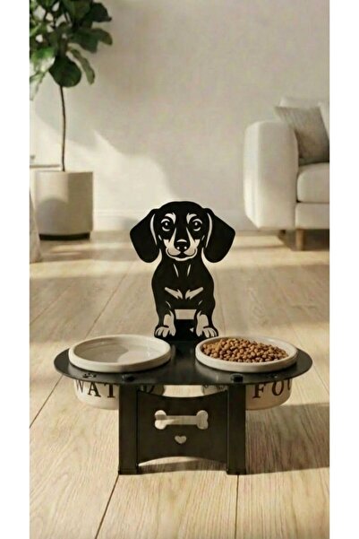Çatım Tasarım Dekoratif Köpek Mama ve Su Kabı Besleme Tasarımı Seramik Kap Ev...