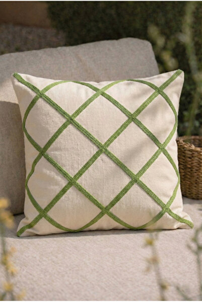 Shopyteks غطاء وسادة زخرفي عصري بسيط بنمط متقاطع (بدون حشوة داخلية)