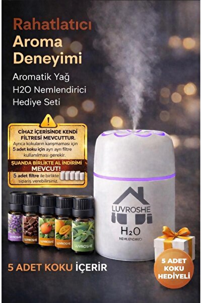 Genel Markalar +5 Adet Koku Hediyeli Ultrasonik Oda ve Araç Hava Nemlendirici...