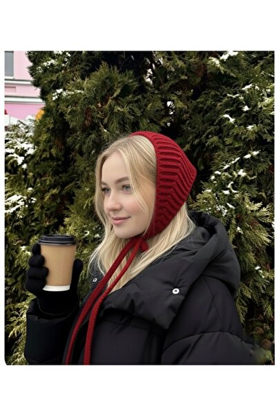 yucin Kadın Triko Bere Bandana Saç Aksesuarı Çok Amaçlı Bağlamalı Kışlık Başlık