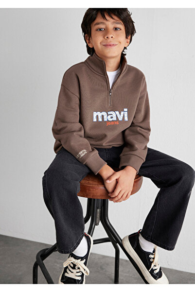 Mavi Logo Brown Sweatshirt 6S10151-87181