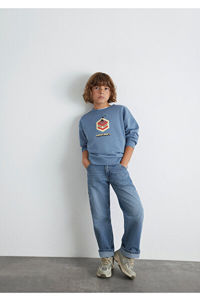 Mavi Світшот з принтом Minecraft 6S10130-85518