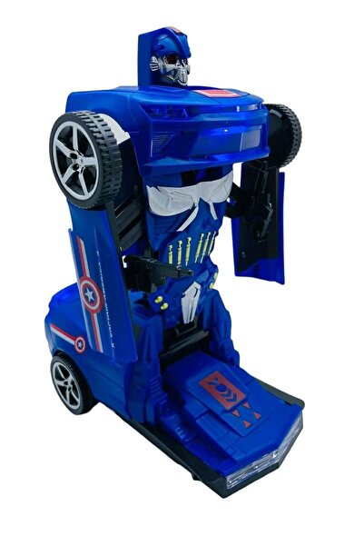 TRUST STORE Avengers Sesli Işıklı Robota Dönüşen Araba Kaptan Amerika Robot Olan Transform Dans Eden Araç