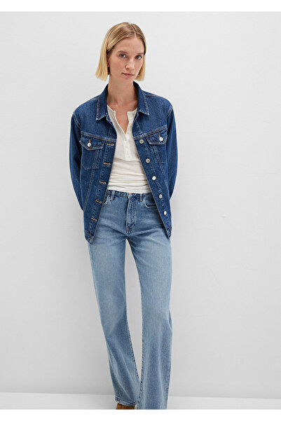 Mavi Karla 90lar Dunkle Jeansjacke 110154-91001