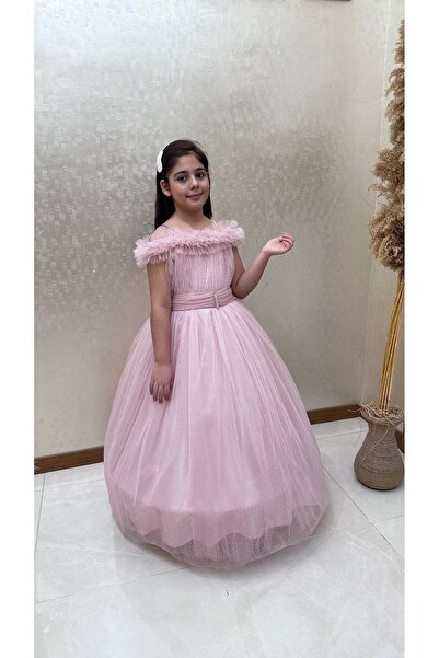 tuha kids design çocuk degaje tarlatanlı simli abiye tüllü gelinlik yeni tarz...