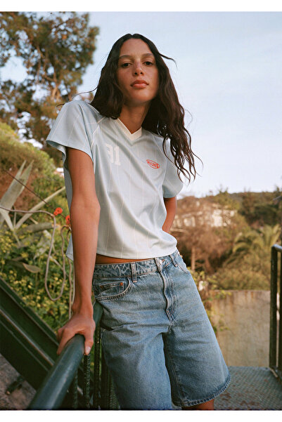 Mavi 91 MJ Baskılı Mavi Forma Tişört Regular Fit / Normal Kesim 1613063-80213